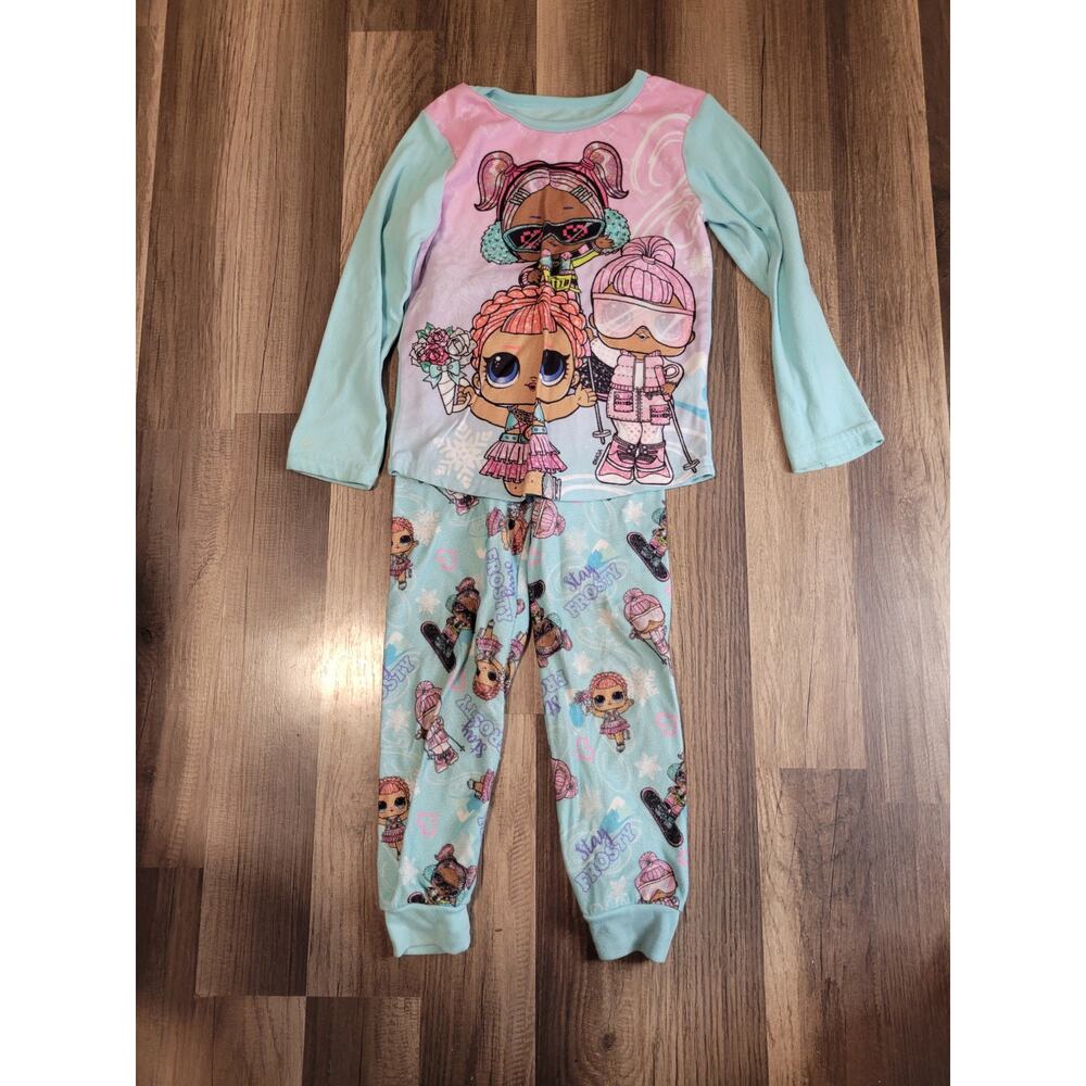 Girls LOL SUPRISE Doll Blue Pink Fleece PJ set Girls Size XS 4/5